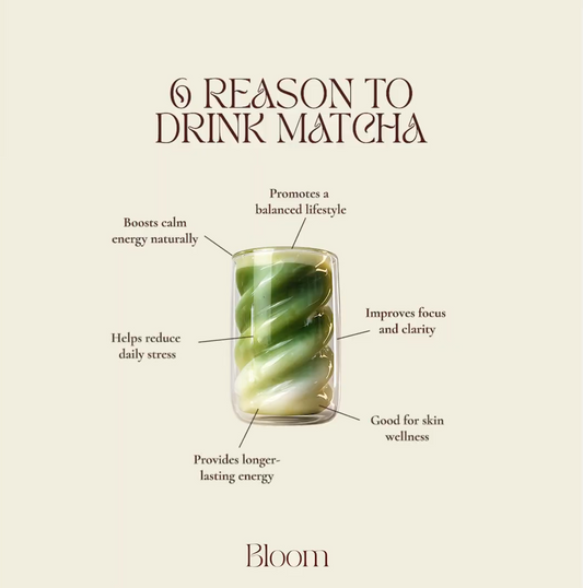 Matcha Health Benefits Explained Simply: The Bloom Guide to Calm Energy & Daily Wellness
